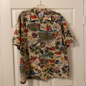 Dodgers baseball Hawaiian shirt